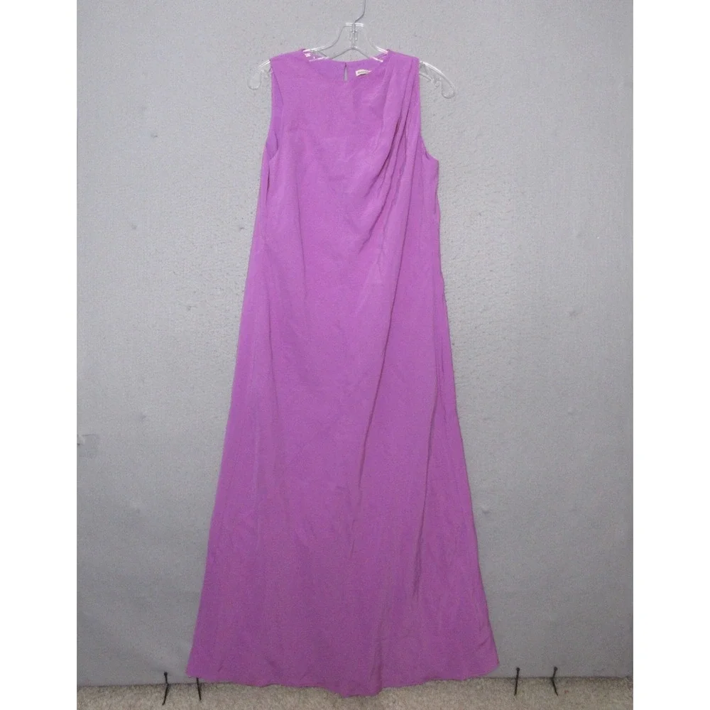 Abercrombie & Fitch Dress Purple Maxi Drape Wedding Guest Minimalist Flowy NWT